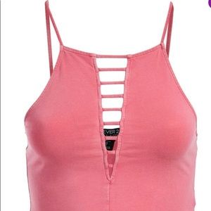 Forever 21 Plus Pink Ladder Tank Top